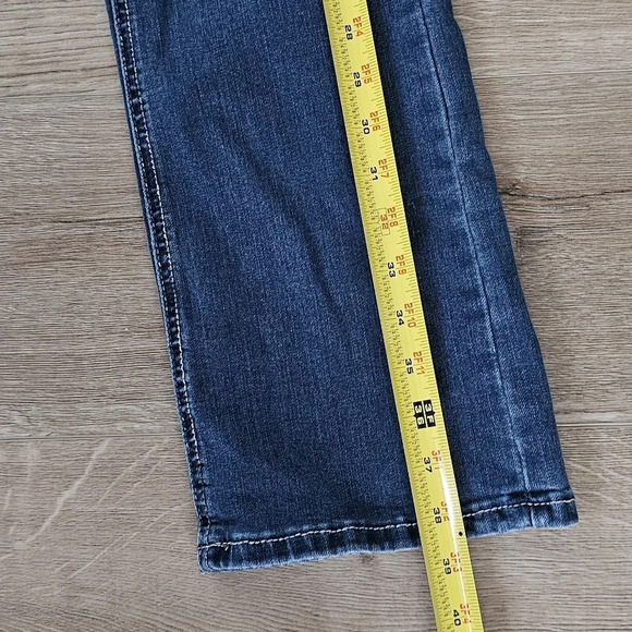 Vintage Project Indigo Boot Cut Denim Jeans Embroidered Studded 5 - Picture 8 of 9